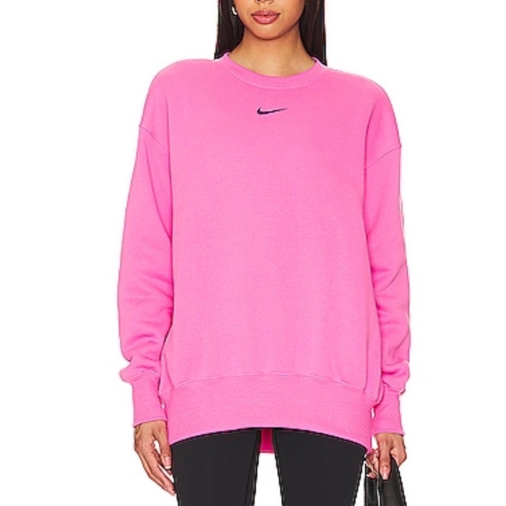 Nike Phoenix Fleece Oversized Crewneck Sweatshirt Playful Pink DQ5733-675 Medium